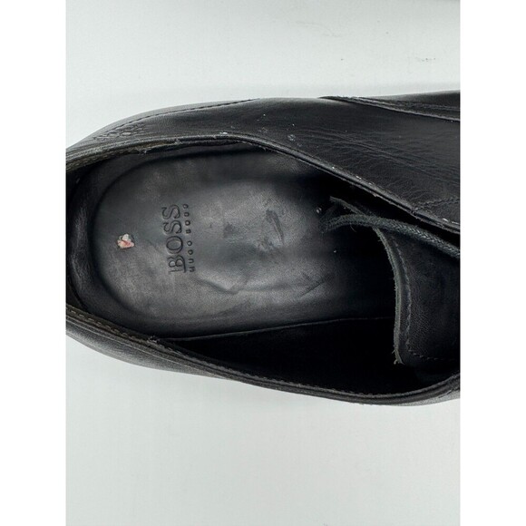 Hugo Boss Wingtip Derby Shoes Mens 10 Black Leather Dress Shoe EUC main image 7